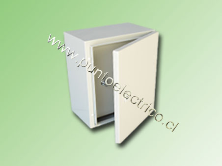 CAJA METALICA C/PUERTA INTERIOR 700x500x250mm RAL 7032  IP66 - PE240055