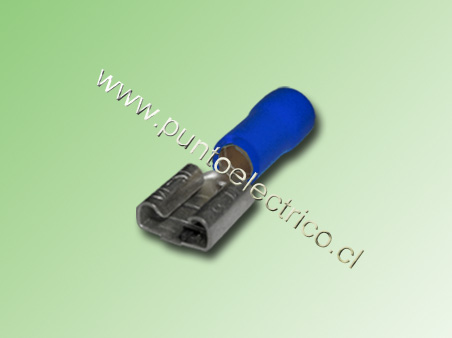 TERMINAL FASTON HEMBRA 16/14AWG AZUL AIS. PARCIAL 6,3MM-PE130155