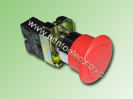 PARADA EMERGENCIA ROJA DESEN. POR GIRO 22mm 1NC - PE170224