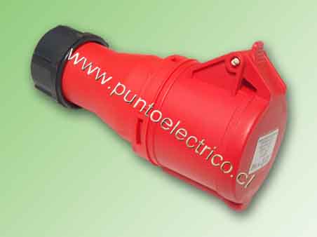 ENCHUFE HEMBRA VOLANTE 3P T 32Amp. 380VAC. IP44 - PE200422