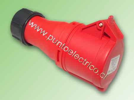 ENCHUFE HEMBRA VOLANTE 3P N T 32Amp. 380VAC. IP44 - PE200436