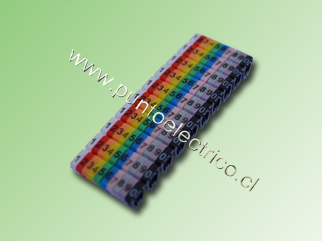 TIRA DE 10 MARCAS PARA CABLE 12/10AWG N°5 4,0mm Ø. PE120475