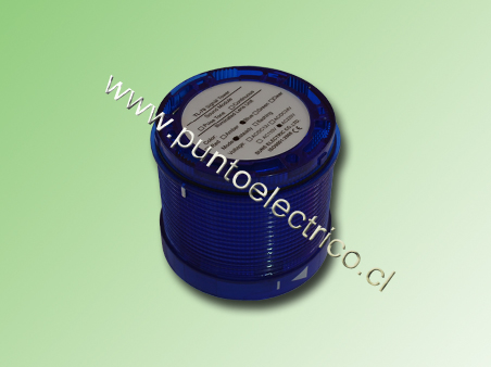 MODULO BALIZA TIPO LED 24V AC/DC COLOR AZUL 70mm. PE170098