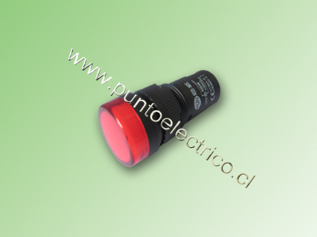 MULTILED COLOR ROJO 16mm 12V AC/DC. PE170031