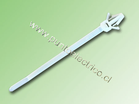 AMARRAS PLASTICAS BLANCAS A PLACA 120 X 4,8mm  PE120160