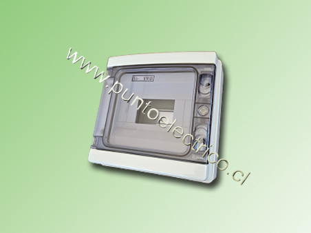 CAJA DISTRIBUCION SOBREPUESTA 8 MODULOS CON TAPA IP65 COD: PE240412